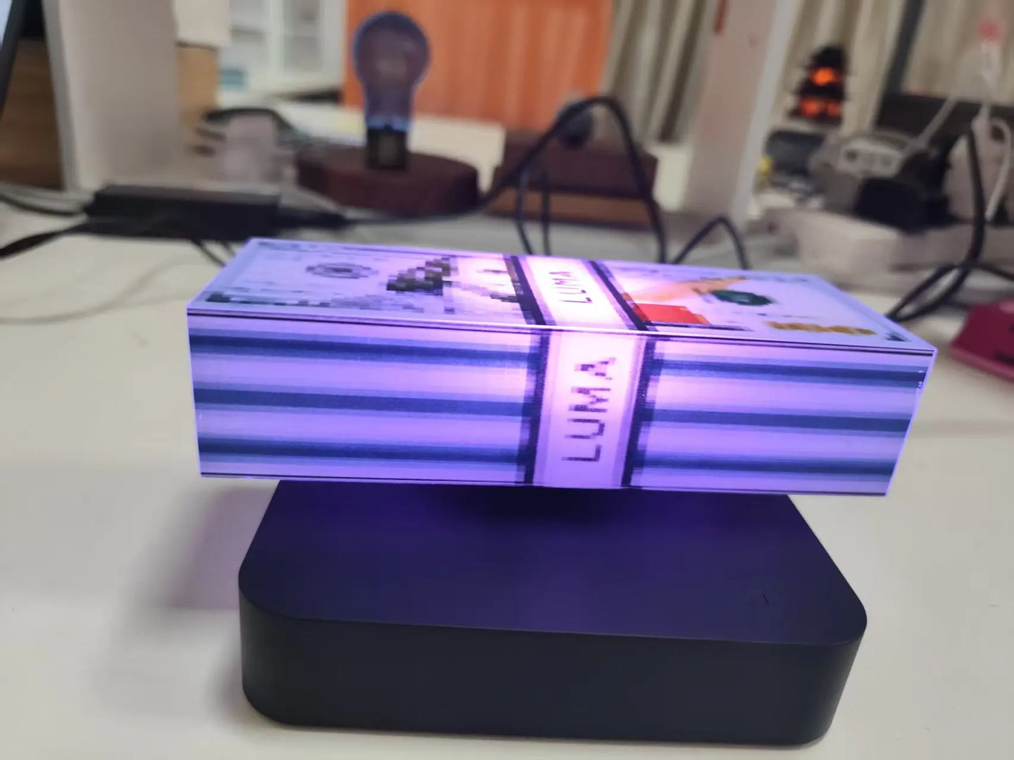 Floating Money Stack Lamp