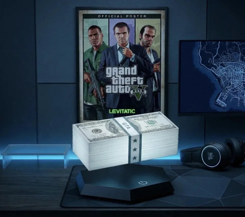 Floating Money Stack Lamp